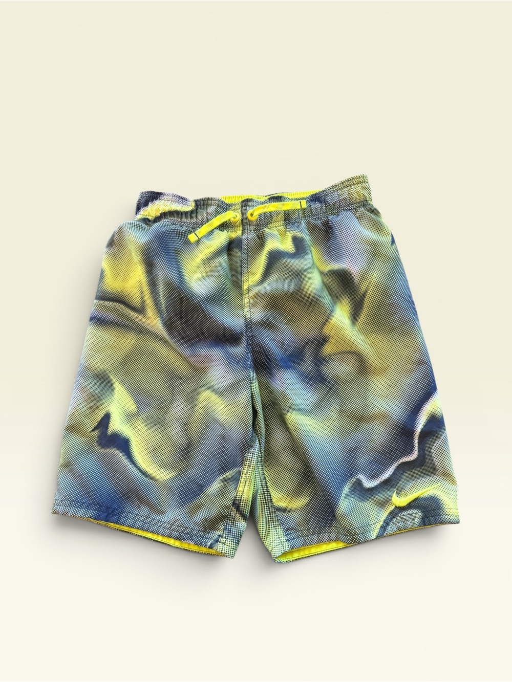 Nike Boys q Size Medium (9–11Y) Neon Yellow Black Marble Print